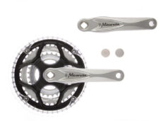 Crankstel 8 speed Miranda Alfa 3 48/38/28T 8mm - zilver