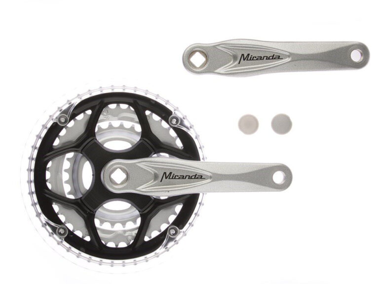 Crankstel 8 speed Miranda Alfa 3 48/38/28T 8mm - zilver
