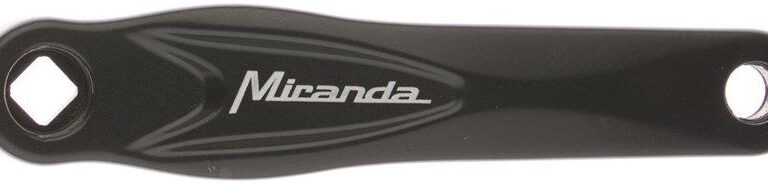 Crankarm rechts Miranda Alfa 1 170mm - zwart gecoat