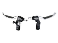 Remhendelpaar Tektro CL530TS+CL535RT V-brake met geïntegreerde fietsbel - zwart/satijn