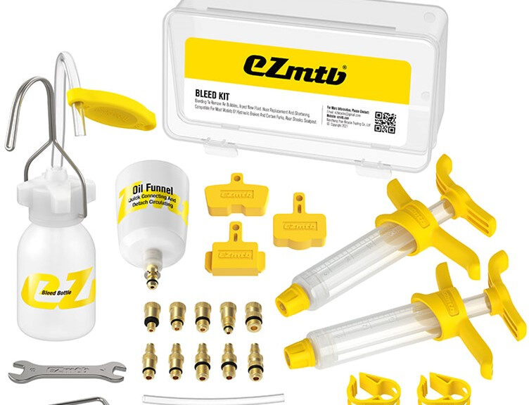 Ontluchtingsset EZmtb STD 2022 - incl. metalen adapters en nieuw model trechter
