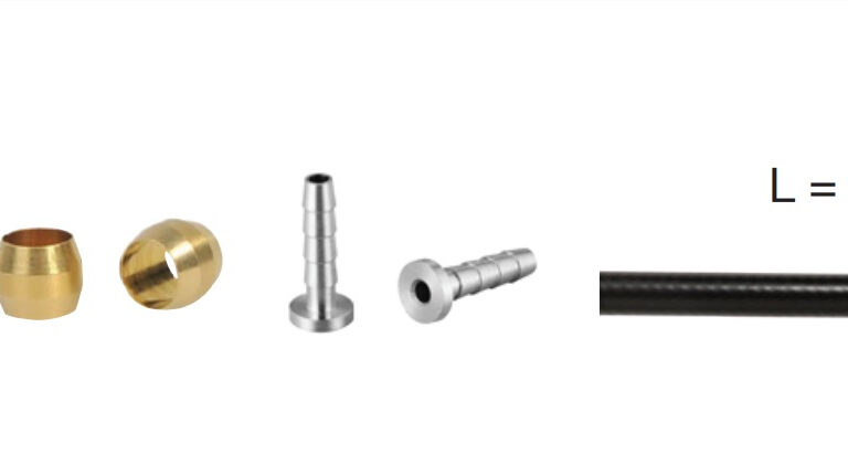 Remleidingset Elvedes vervanger voor Shimano SM-BH90 - extra soepel - 2 meter met aansluitmateriaal M8 x 0,75