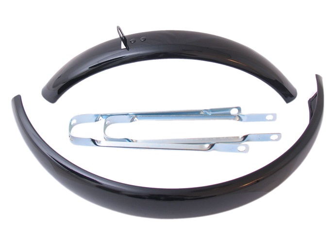 Spatbordset 16" ATB gemaakt van staal 60mm - zwart