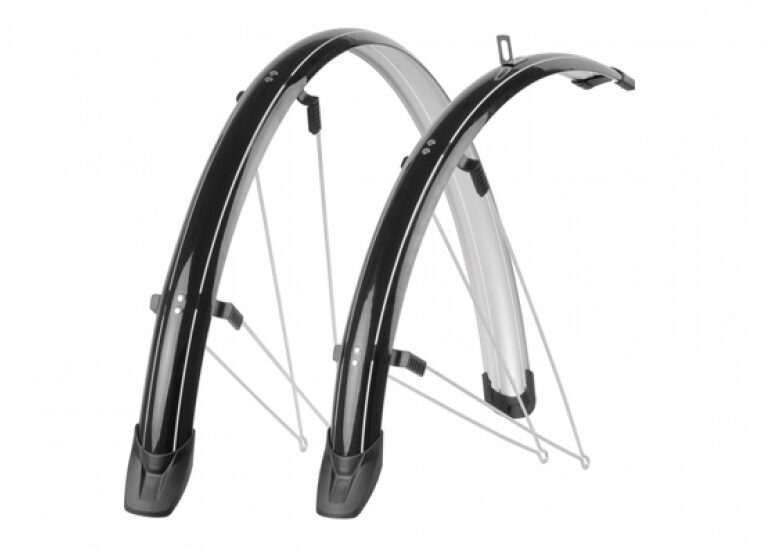Spatbordset 28"/ 51 mm Polisport Towny - zwart