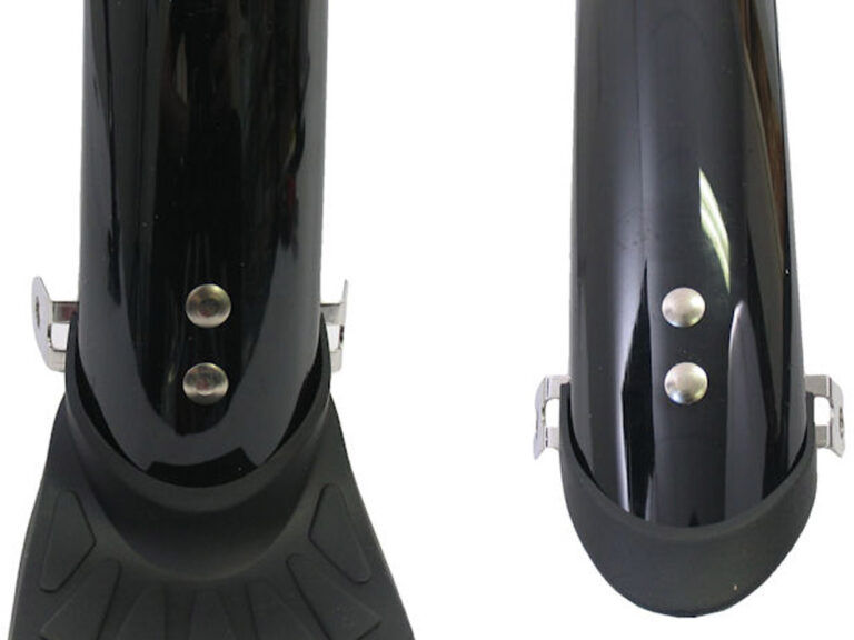 Spatbordset 28" 45 mm kunststof compleet met stangenset - zwart