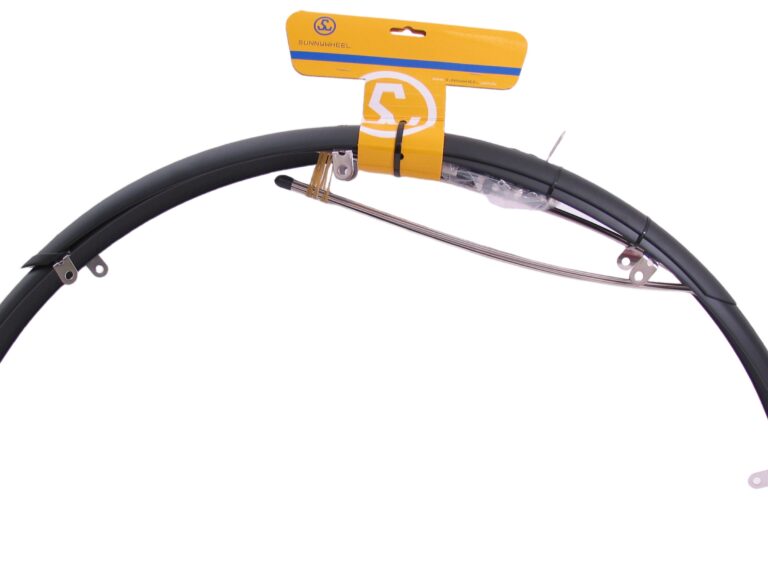 Spatbordset 28" kunststof 50 mm compleet met stangenset - mat zwart