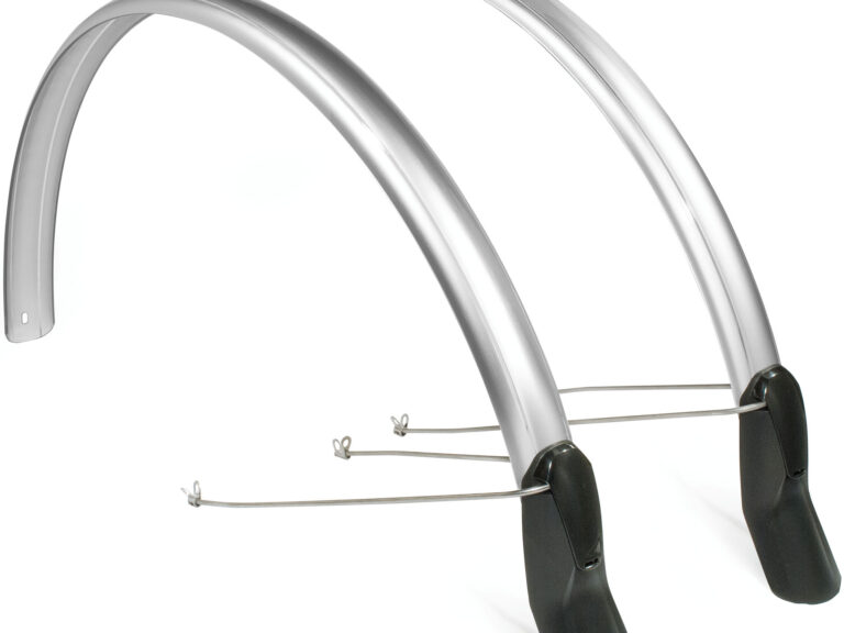 Spatbordset Eurofender Scatto 28" x 51 mm - zilver