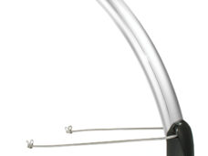 Voorspatbord Eurofender Scatto 28" x 51 mm - zilver
