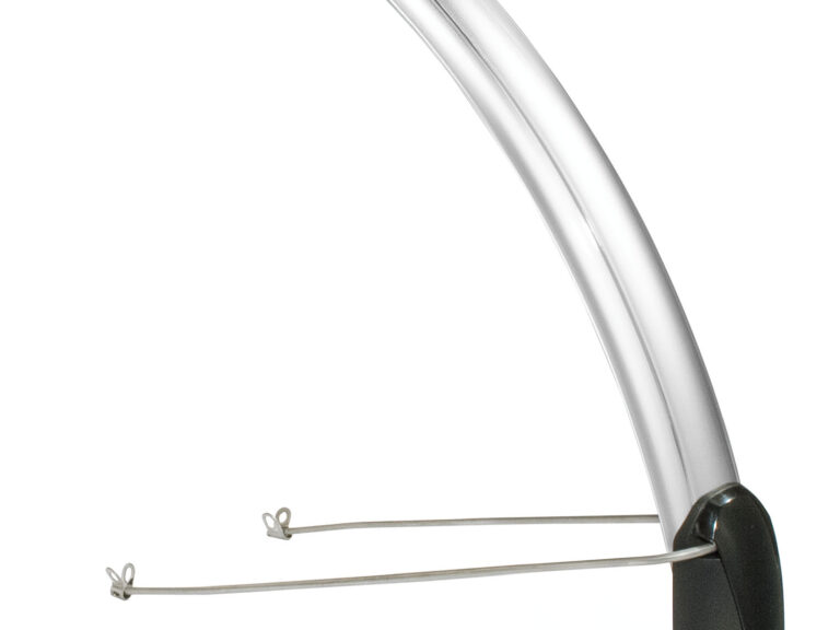 Voorspatbord Eurofender Scatto 28" x 51 mm - zilver