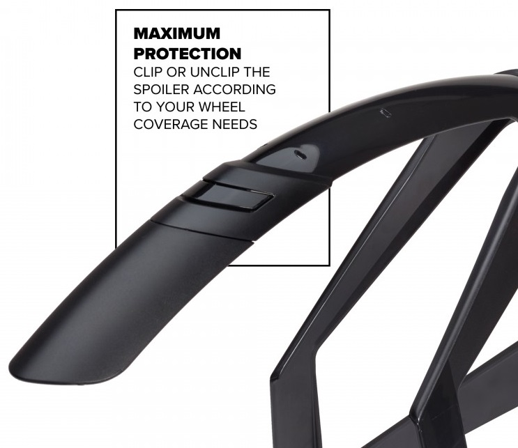 Spatbordset 28" Polisport G-Mud 50mm - zwart - Afbeelding 7