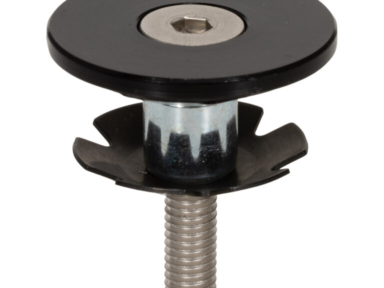 Conector de caixa de direção Elvedes de topo plano para tubo de garfo de metal de 1 1/8".