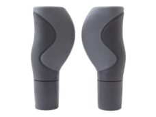 Handvatset Ergo 2-componenten Zwart/Grijs 130/130mm  -   1-kant geopend