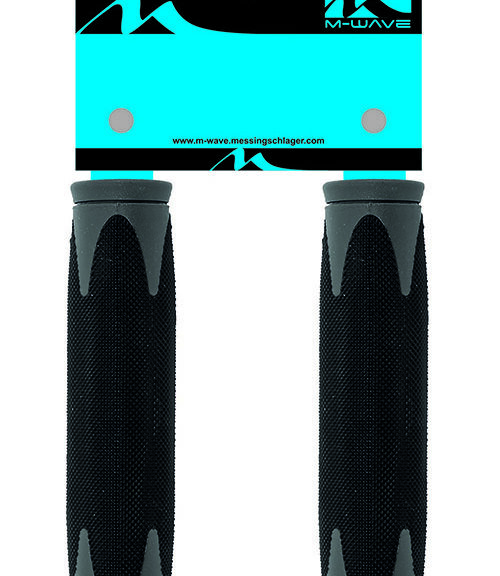 Handvatset M-Wave ATB Zwart/Grjs  130mm 2-componenten