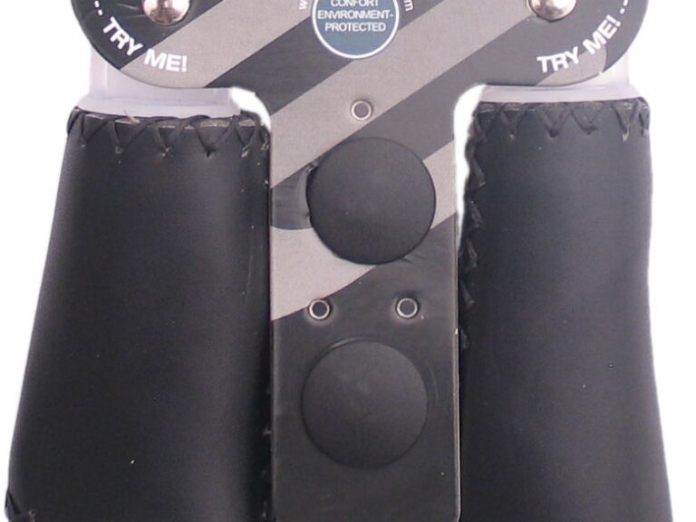 Handvatset Edge Leer - zwart - 135/92mm  (winkelverpakking)