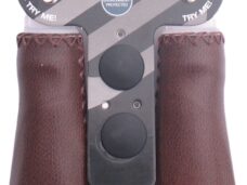 Handvatset Edge Leer - mat Donkerbruin - 2*135 mm (op kaart verpakt)