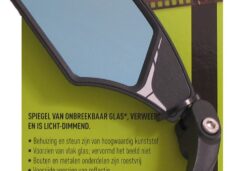 Spiegel links Mirage met licht dimmend glas - multi-verstelbaar voor speed-pedelec (op kaart)