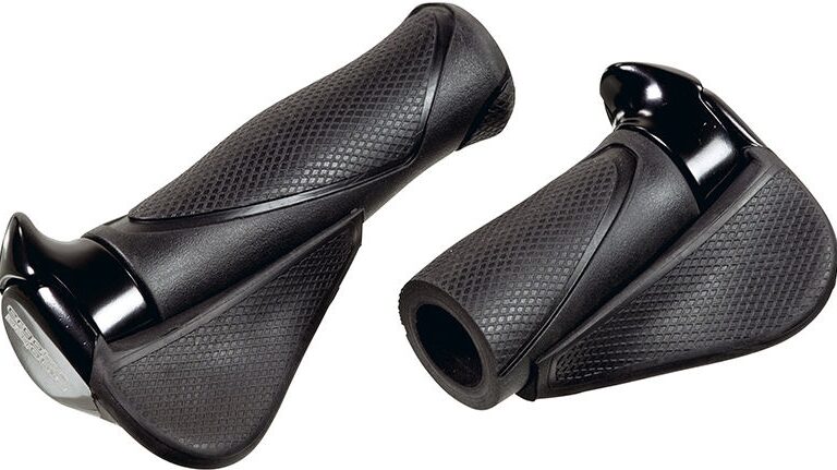 Handvatpaar Ergotec MF1 large kraton / aluminium 130+130 mm - zwart