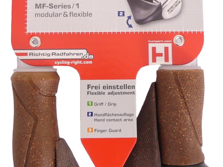 Handvatpaar Ergotec MF1 kurk / aluminium 130+87 mm - bruin / zwart