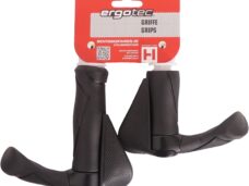 Handvatpaar Ergotec MF2 kraton / aluminium 130 + 87 mm - zwart