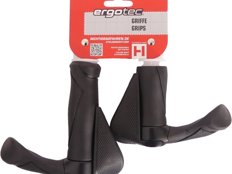 Handvatpaar Ergotec MF2 kraton / aluminium 130 + 87 mm - zwart