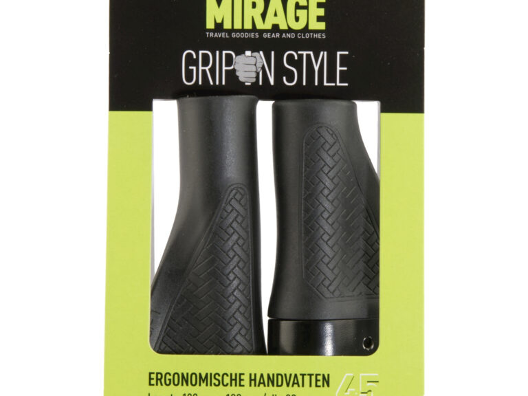 Handvatpaar Mirage Grips in style #45 - 132/100 mm met lockring  - zwart