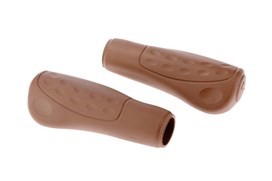 Handvatpaar Westphal #436 Ellipsis Softgrip 122/122mm/ø23mm - bruin