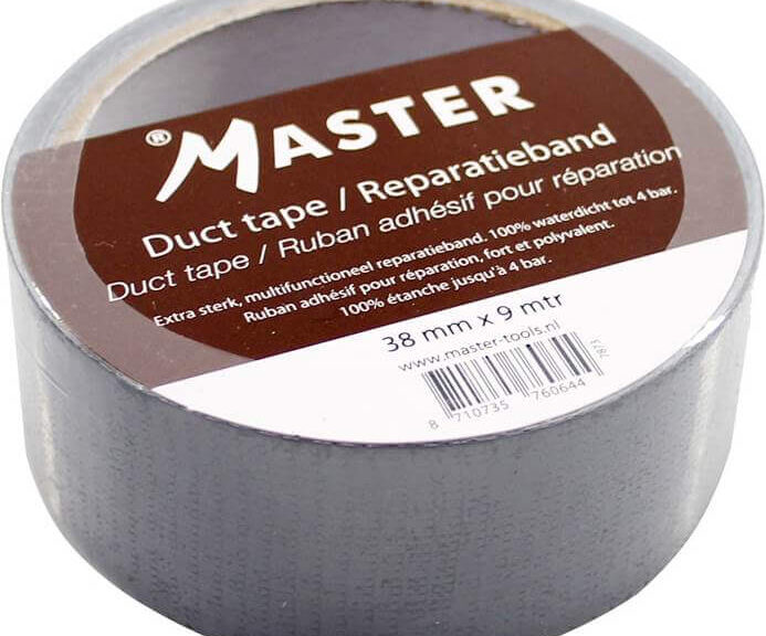 Duct tape/reparatieband Master 9m x 38mm - grijs