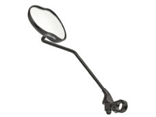 Spiegel Ergotec M-99LV met lange arm 121 x 78-66 mm aluminium - zwart gezandstraald