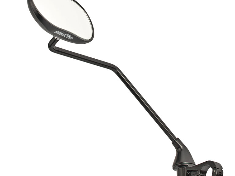 Spiegel Ergotec M-88LV lange arm 111 x 52 mm aluminium - zwart gezandstraald