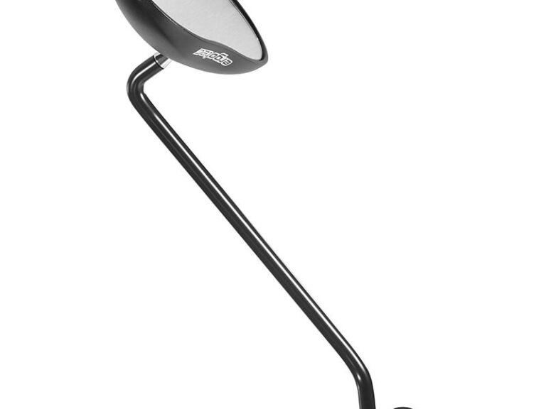 Spiegel Ergotec M-88L lange arm 111 x 52 mm aluminium - zwart gezandstraald