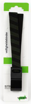Snelbinder Widek 24mm met zwarte stalen haak - olijfgroen/zwart