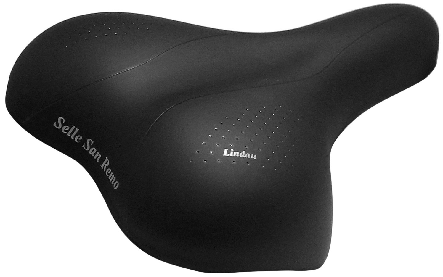 Selle San Remo Lindau cykelsadel til city-/trekkingcykler - sort (værkstedsemballage)