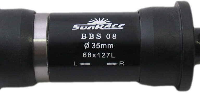 Trapas Sunrace 127mm/ ø38 inslagcups - spieloos - Zwart