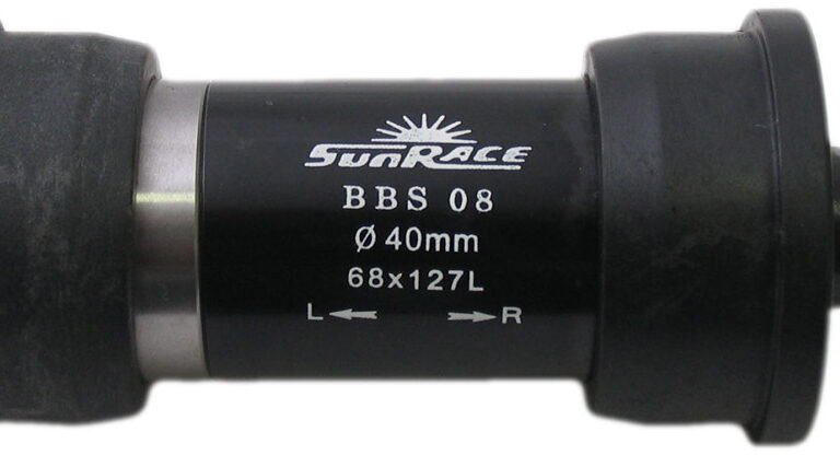 Trapas Sunrace 127mm/ø40 inslagcups - spieloos - Zwart