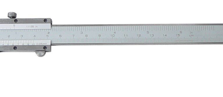 Analoge schuifmaat Cyclus in lederen etui