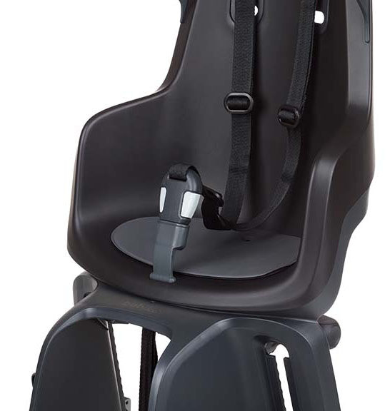 Kinderzitje achter Bobike Go Maxi met dragerbevestiging - urban black