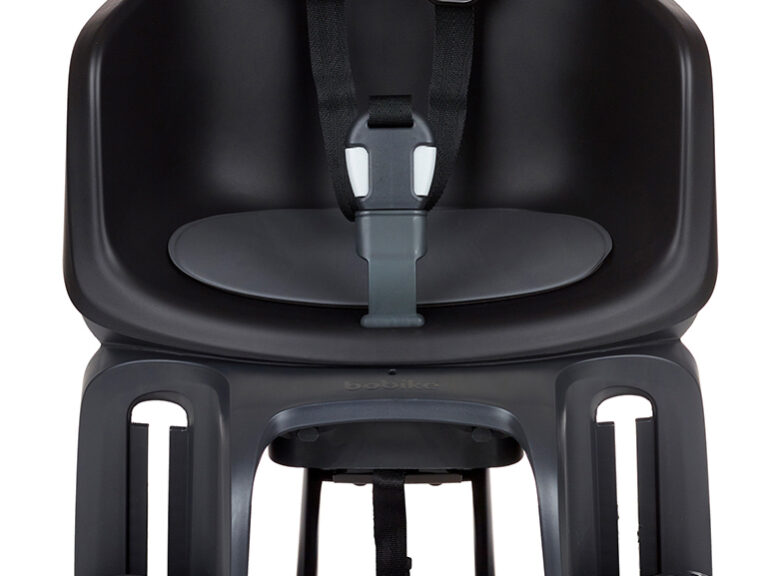 Kinderzitje achter Bobike Go Maxi RS met framebevestiging (FF) en slaapstand - urban black