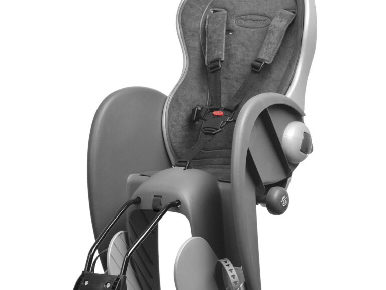 Kinderzitje achter Polisport Wallaby-Evo DeLuxe - donkergrijs/zilver - met framemontage (FF)