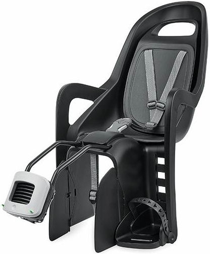 Kinderzitje achter Polisport Groovy Maxi - zwart/donkergrijs - met  framebevestiging (FF)