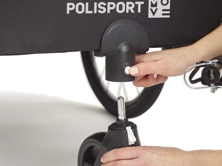 Kindertrailer met wandelkit Polisport - grijs/blauw