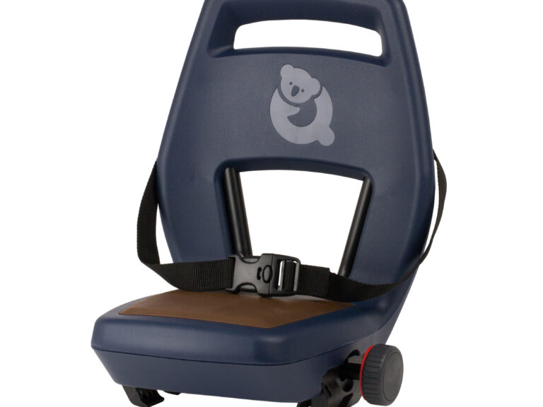 Kinderzitje achter Qibbel 6+ Junior - blauw met bruin kussentje