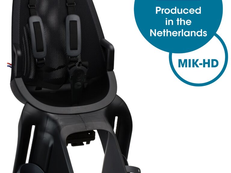 Kinderzitje achter Qibbel Air met MIK-HD drager bevestiging - zwart