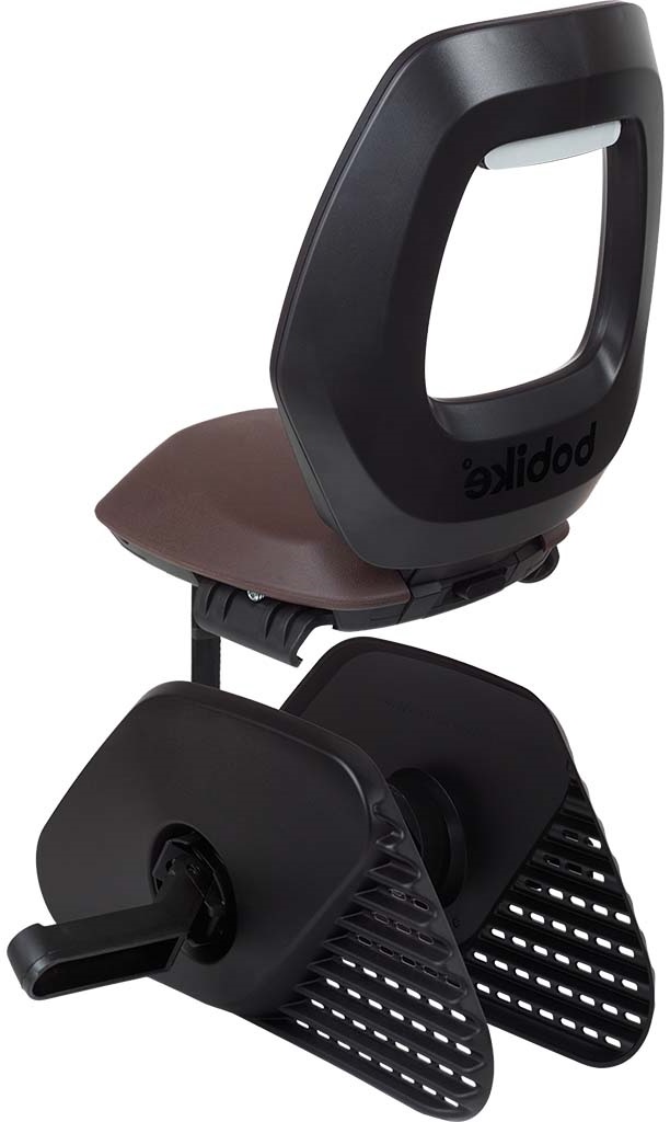 Kinderzitje achter Bobike One Junior - zwart/bruin - dragermontage
