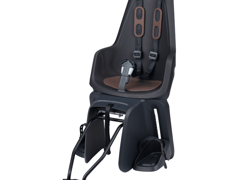 Kinderzitje achter Bobike One Eco met frame- en dragerbevestiging - black /brown