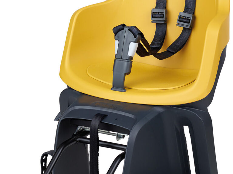 Kinderzitje achter Bobike One Maxi 1P met framebevestiging - mighty mustard