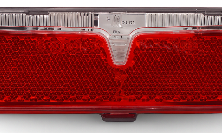 Dragerachterlicht Edge City Slimline - 80mm - incl. batterijen