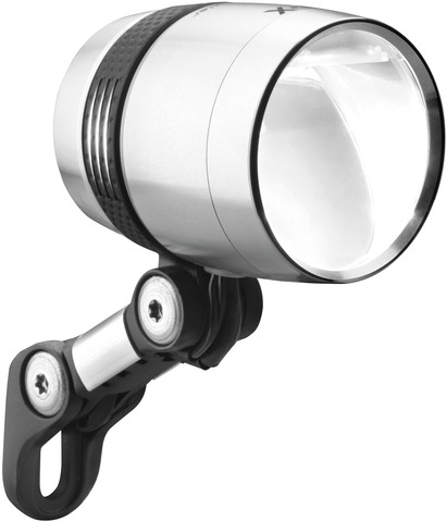 Koplamp Busch & Müller Lumotec IQ-X voor naafdynamo 6-60 Volt - 100 lux - zilver