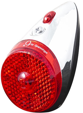 Achterlicht Spanninga Retro nr.9 XDS dynamo - chroom/zwart