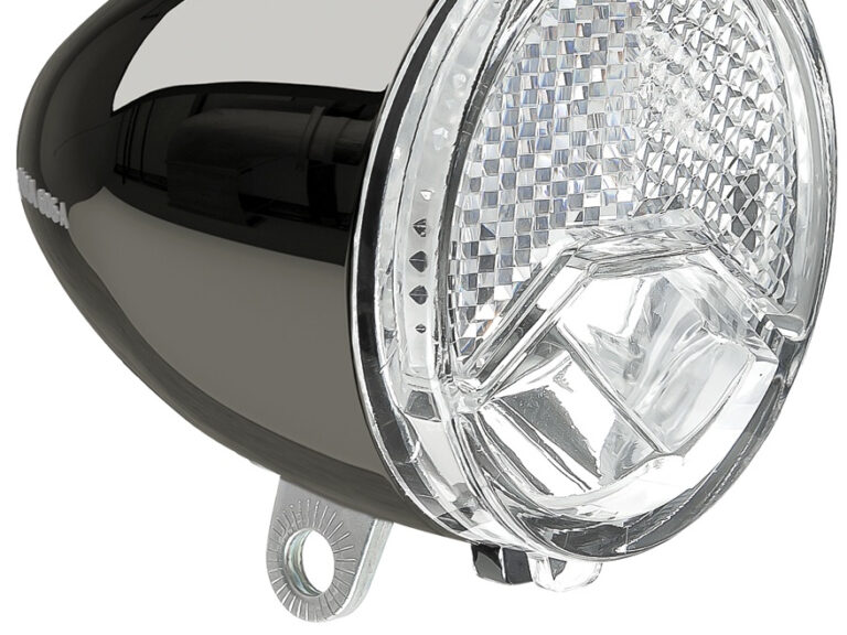 Koplamp AXA 606 E-bike 6-48 Volt 15 Lux met 10 cm kabel - donker chroom