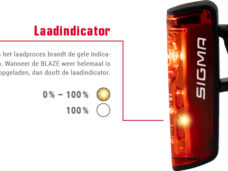 Achterlicht Sigma Blaze met remlicht-functie